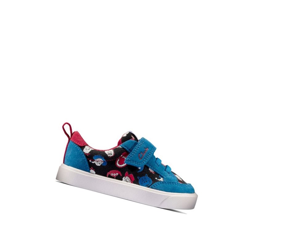 Zapatos Casuales Clarks City Howdy Niña Azules | HLQY-16583