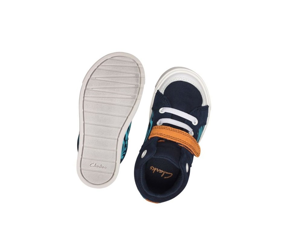 Zapatos Casuales Clarks City Pop Niño Azul Marino | JHZO-42679