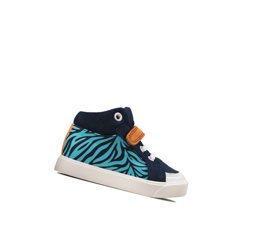 Zapatos Casuales Clarks City Pop Niño Azul Marino | JHZO-42679