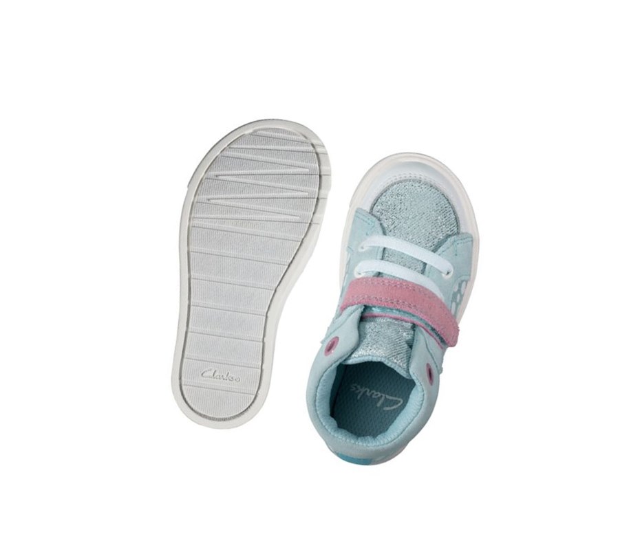 Zapatos Casuales Clarks City Pop Niño Azules Claro | PSQT-64102