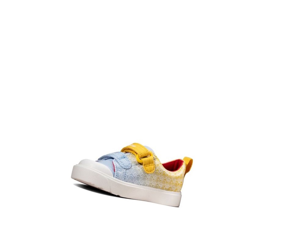 Zapatos Casuales Clarks City Shell Niña Amarillo | XPWZ-81936