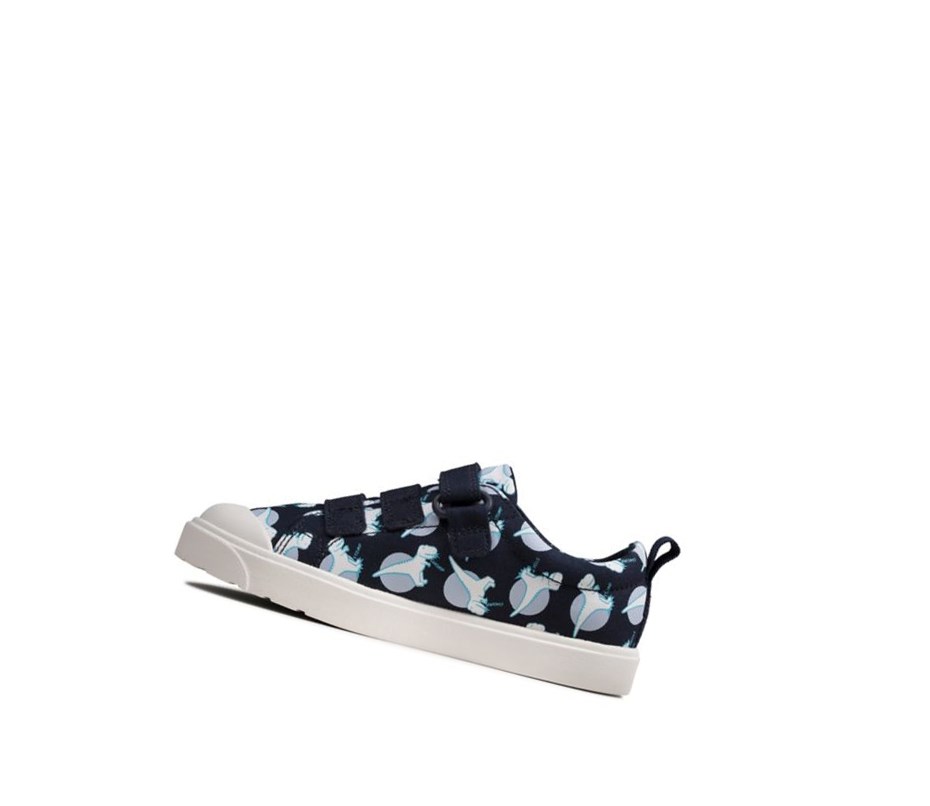 Zapatos Casuales Clarks City Vibe Niña Azul Marino | NEMJ-04763