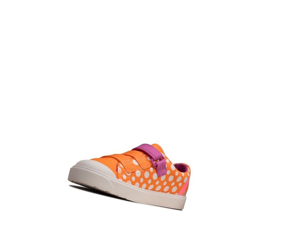 Zapatos Casuales Clarks City Vibe Niña Naranjas | LBZD-70526