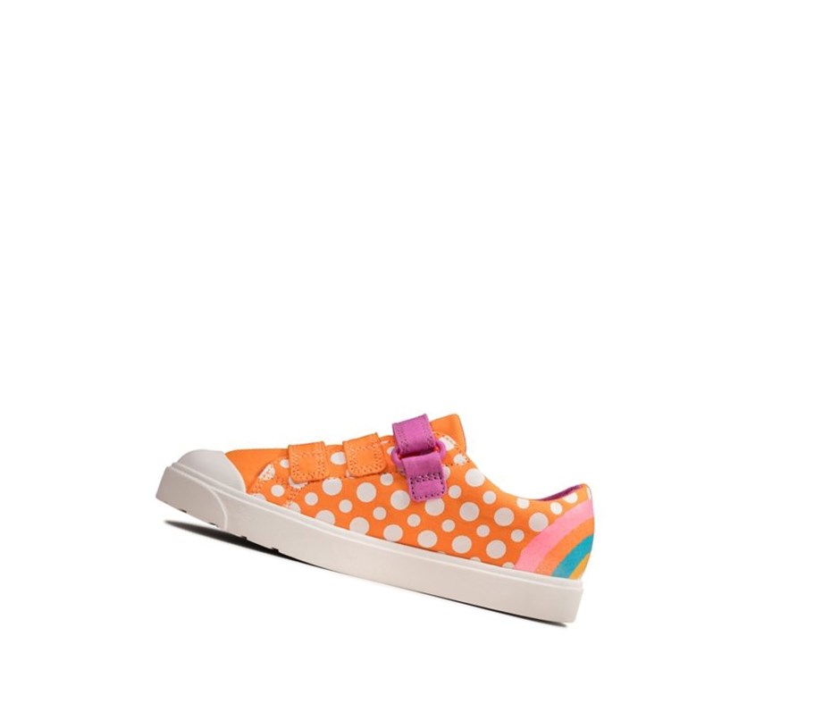 Zapatos Casuales Clarks City Vibe Niña Naranjas | LBZD-70526