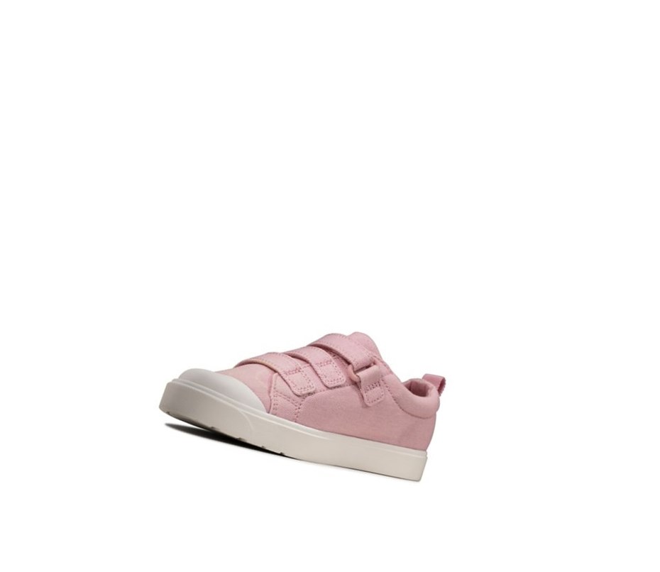 Zapatos Casuales Clarks City Vibe Niña Rosas | OHWJ-71624