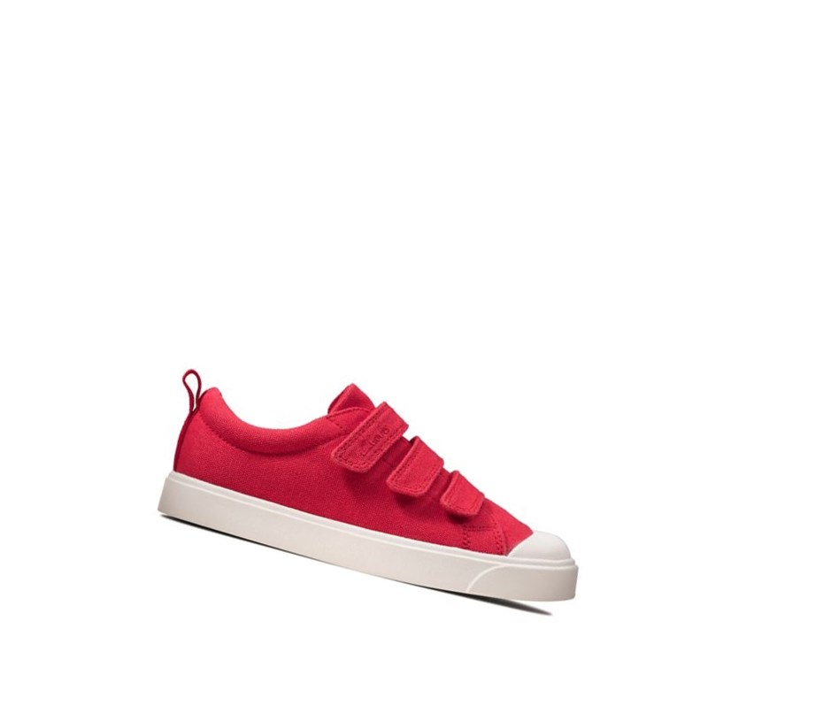 Zapatos Casuales Clarks City Vibe Niña Rojas | XSAN-67584