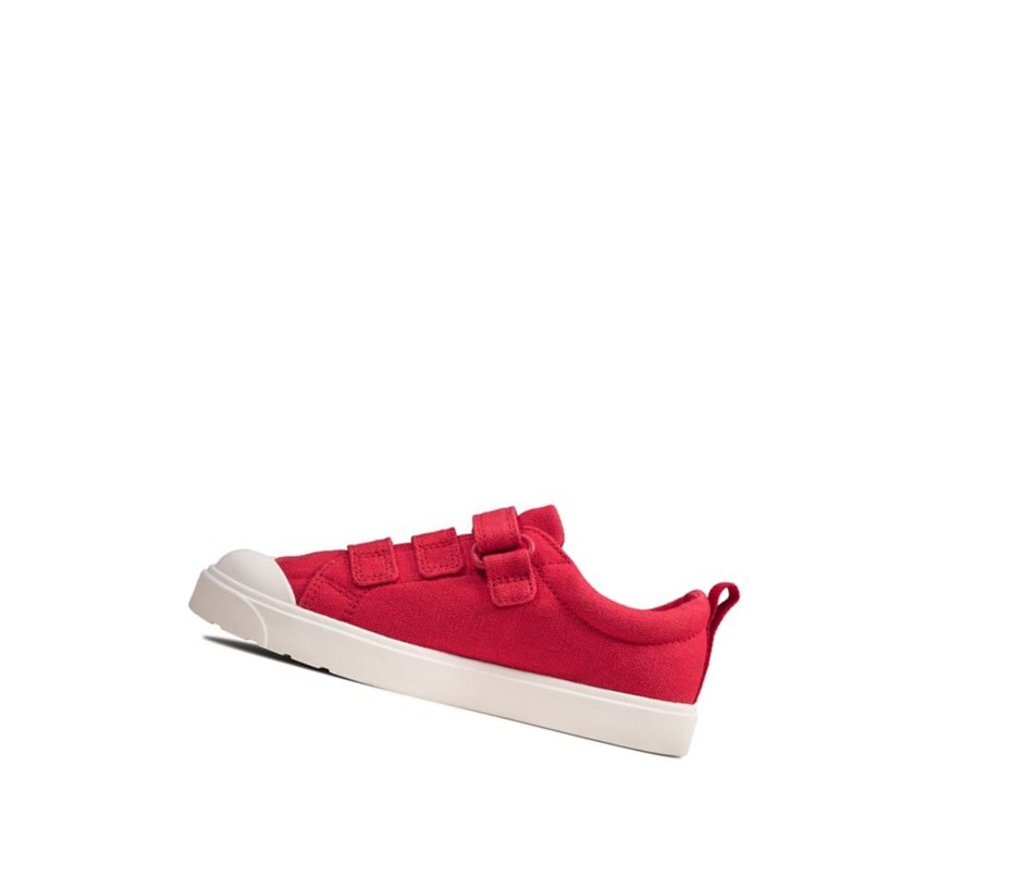 Zapatos Casuales Clarks City Vibe Niño Rojas | UYLI-17584