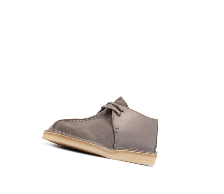 Zapatos Casuales Clarks Desert Trek Gamuza Hombre Azules Gris | KNOR-58176