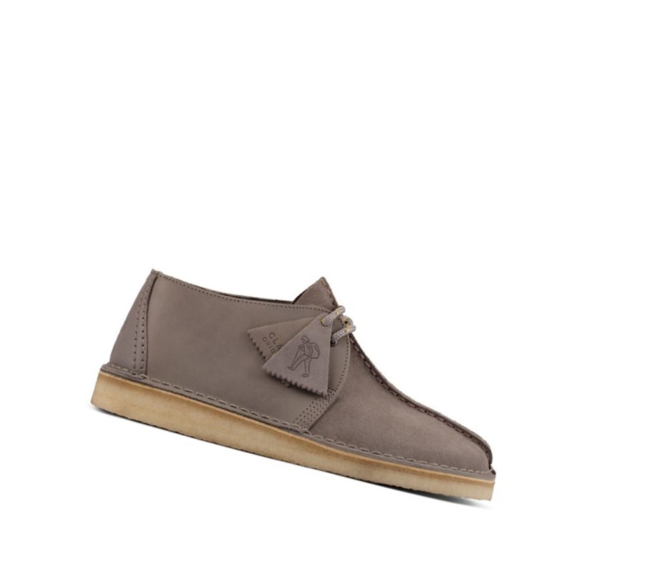 Zapatos Casuales Clarks Desert Trek Gamuza Hombre Azules Gris | KNOR-58176