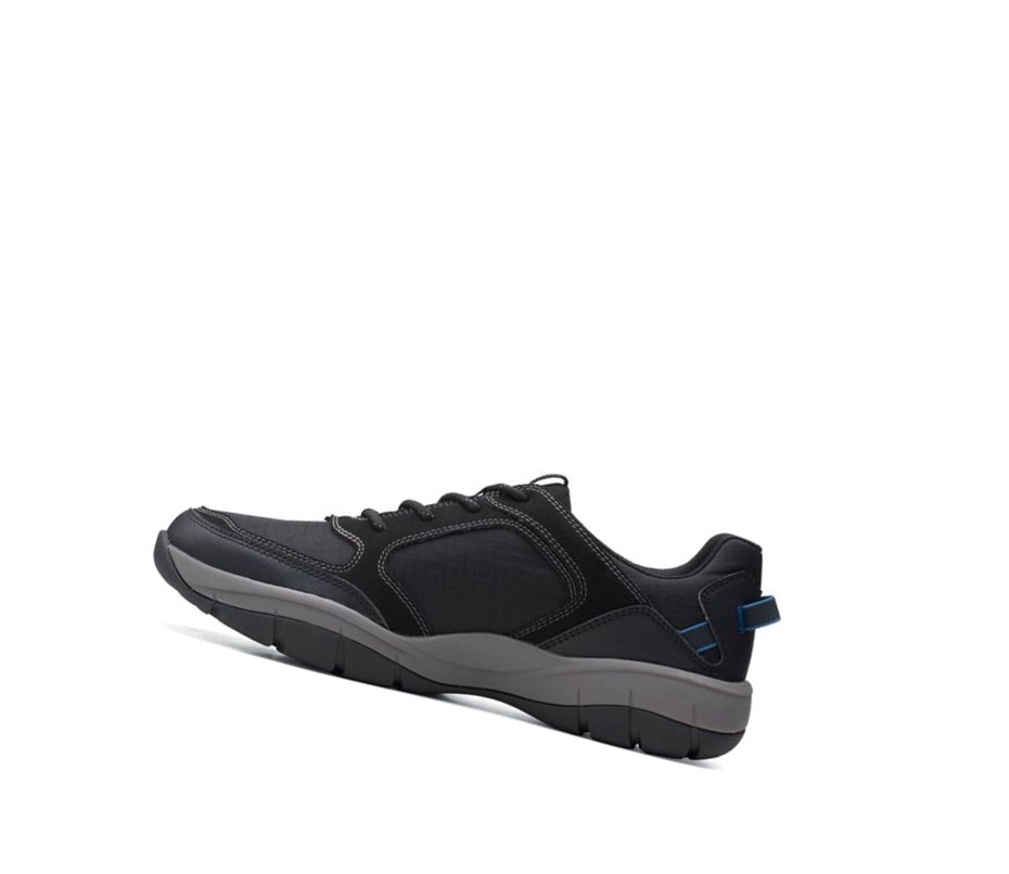 Zapatos Casuales Clarks Ervin Encaje Textil Hombre Negras | YACL-29301