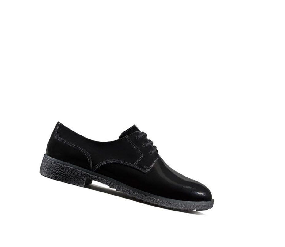 Zapatos Casuales Clarks Griffin Lane Charol Mujer Negras | HSEL-35641