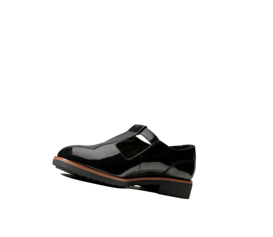 Zapatos Casuales Clarks Griffin Town Charol Mujer Negras | SLKW-47352