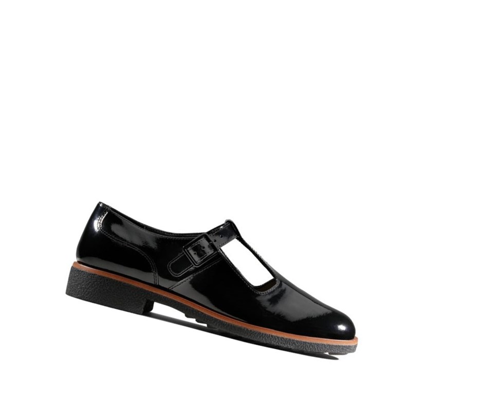 Zapatos Casuales Clarks Griffin Town Charol Mujer Negras | SLKW-47352