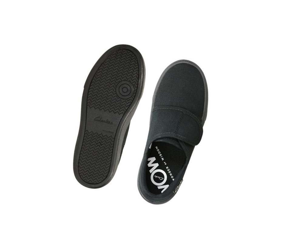 Zapatos Casuales Clarks Hopper Run Niño Negras | PNFS-40713