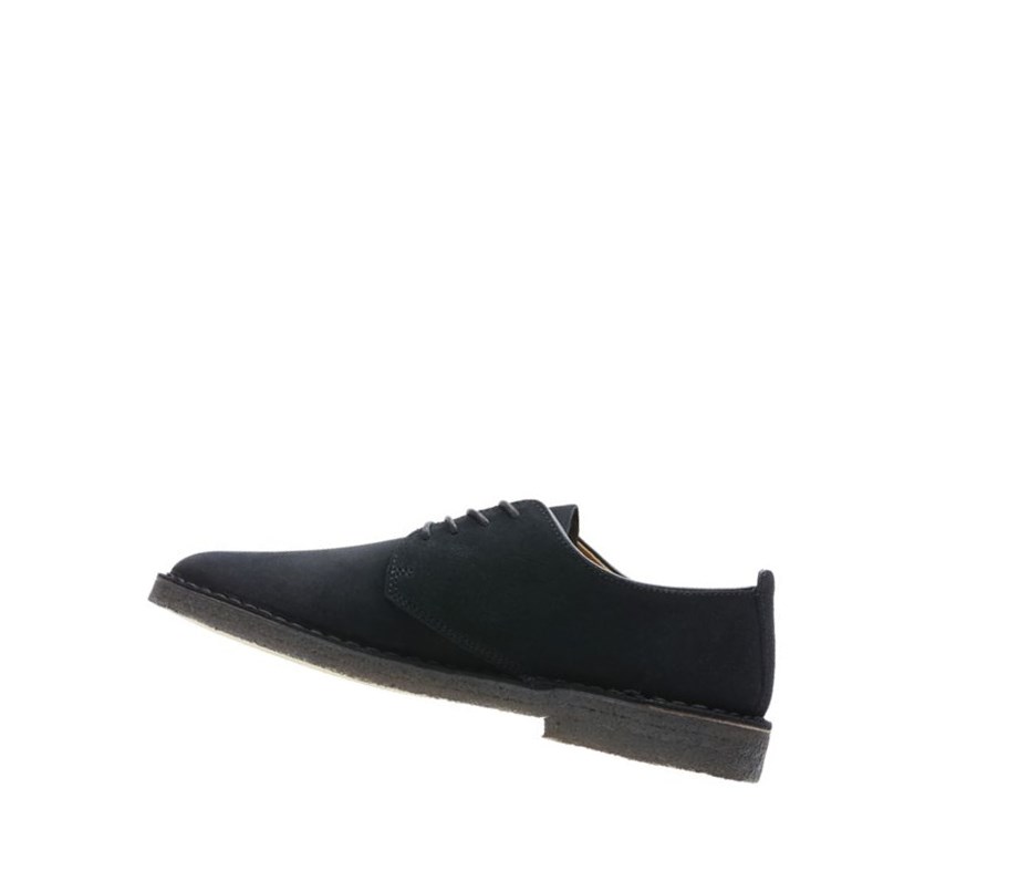 Zapatos Casuales Clarks London Gamuza Hombre Negras | FJKC-96031