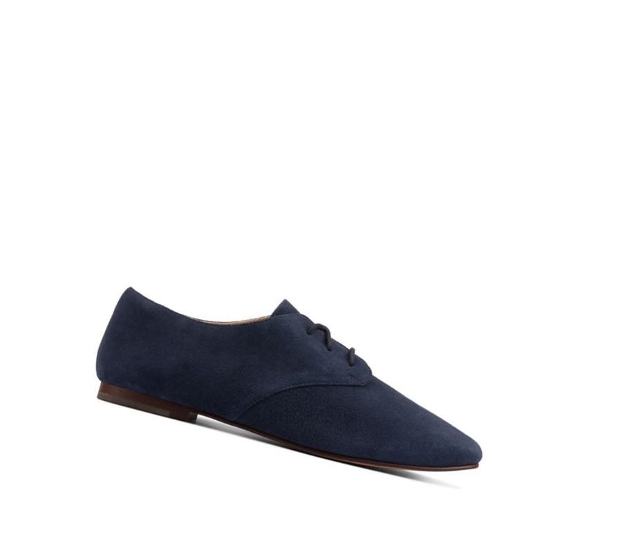 Zapatos Casuales Clarks Pure 2 Encaje Gamuza Mujer Azul Marino | LCGO-90846