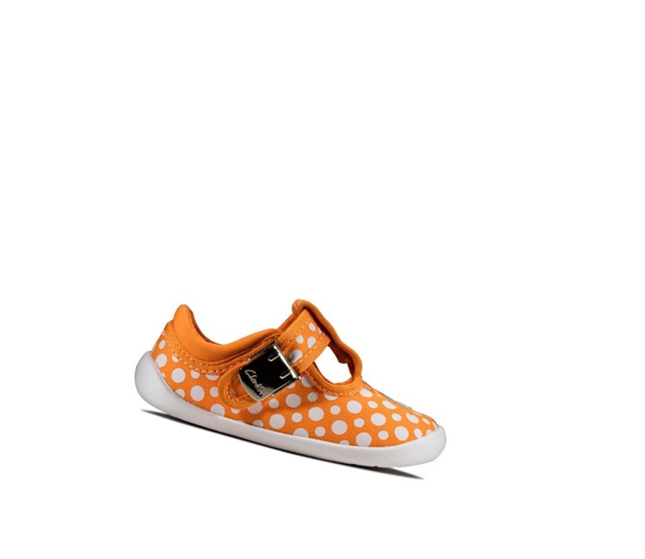 Zapatos Casuales Clarks Roamer Sun T-bar Niña Naranjas | EMZI-68035