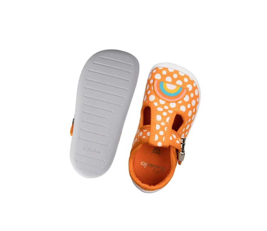 Zapatos Casuales Clarks Roamer Sun T-bar Niño Naranjas | GSCK-70946