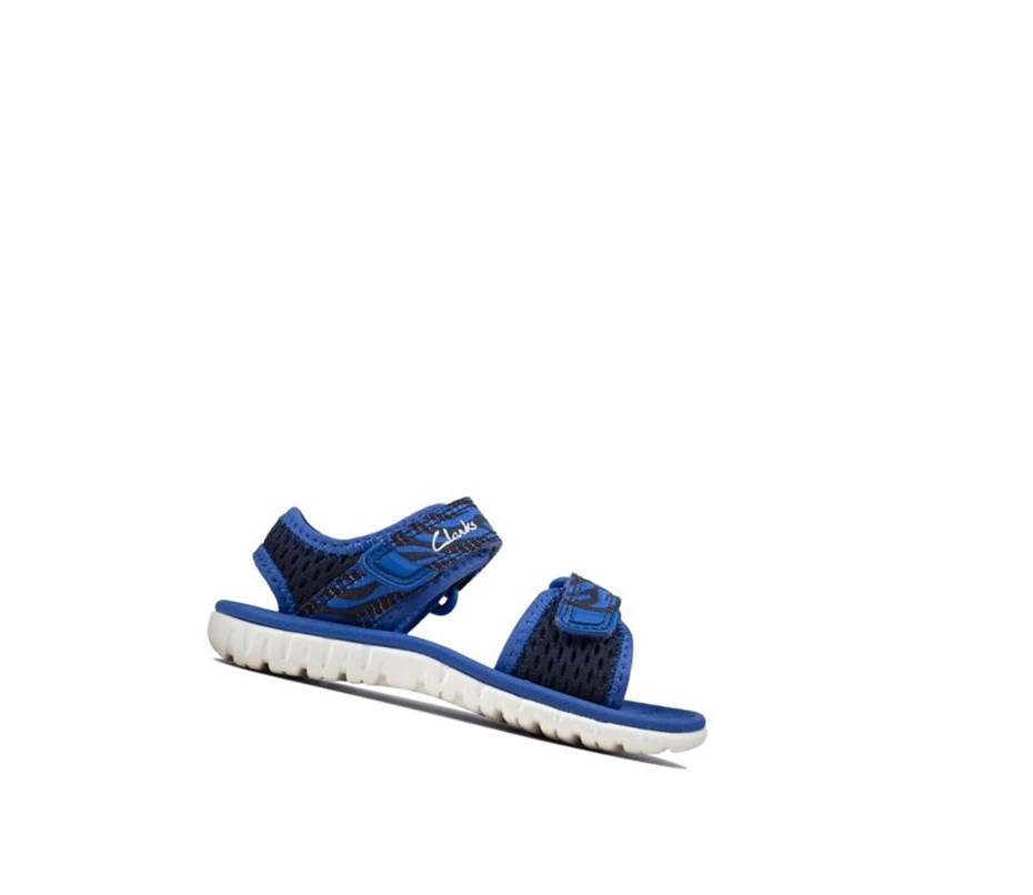 Zapatos Casuales Clarks Surfing Tide Niño Azul Marino | ZBUP-97456