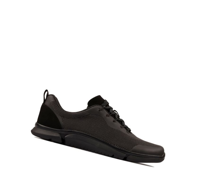 Zapatos Casuales Clarks Triken Jump Textil Hombre Negras | SYMT-41758