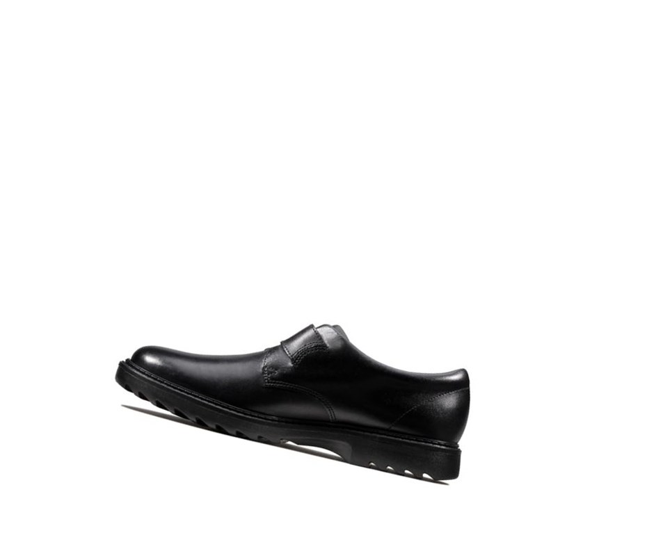 Zapatos Escolares Clarks Asher Civic Cuero Niño Negras | BJLC-35217