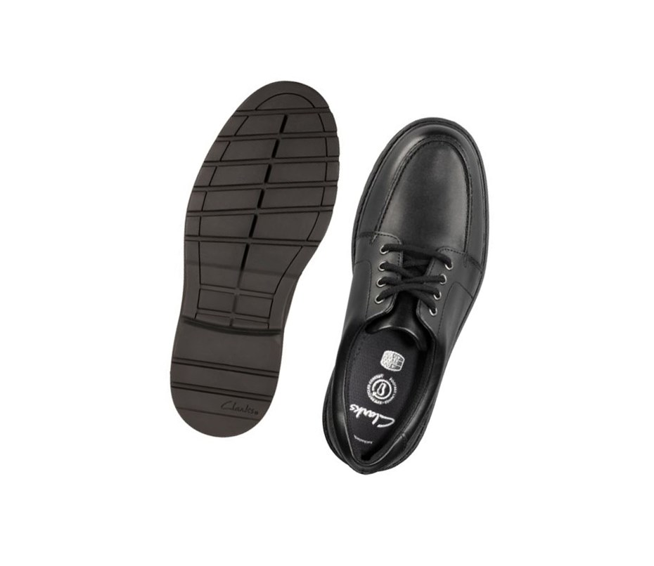 Zapatos Escolares Clarks Loxham Pace Cuero Niña Negras | GVPM-67349