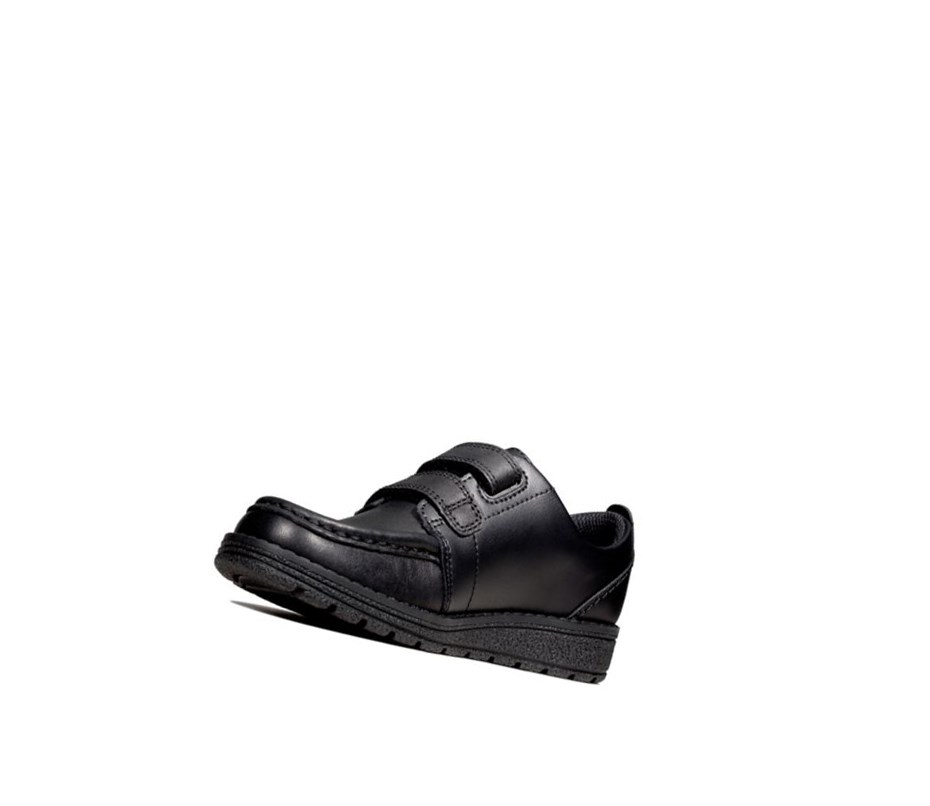 Zapatos Escolares Clarks Mendip Bright Cuero Niño Negras | OHEK-05728