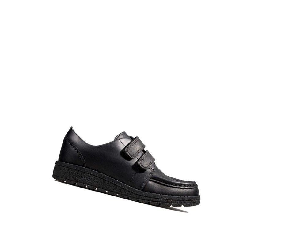 Zapatos Escolares Clarks Mendip Bright Cuero Niña Negras | UJRF-09254