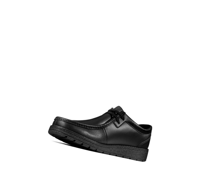 Zapatos Escolares Clarks Mendip Craft Cuero Niño Negras | BTYW-03762