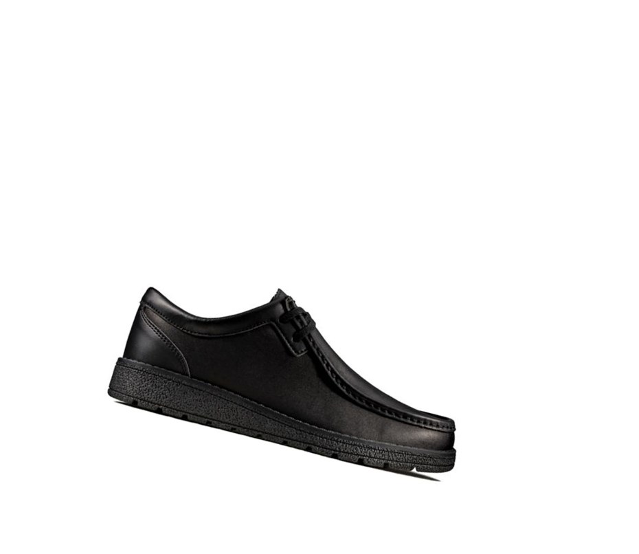 Zapatos Escolares Clarks Mendip Craft Cuero Niña Negras | NBEV-29150