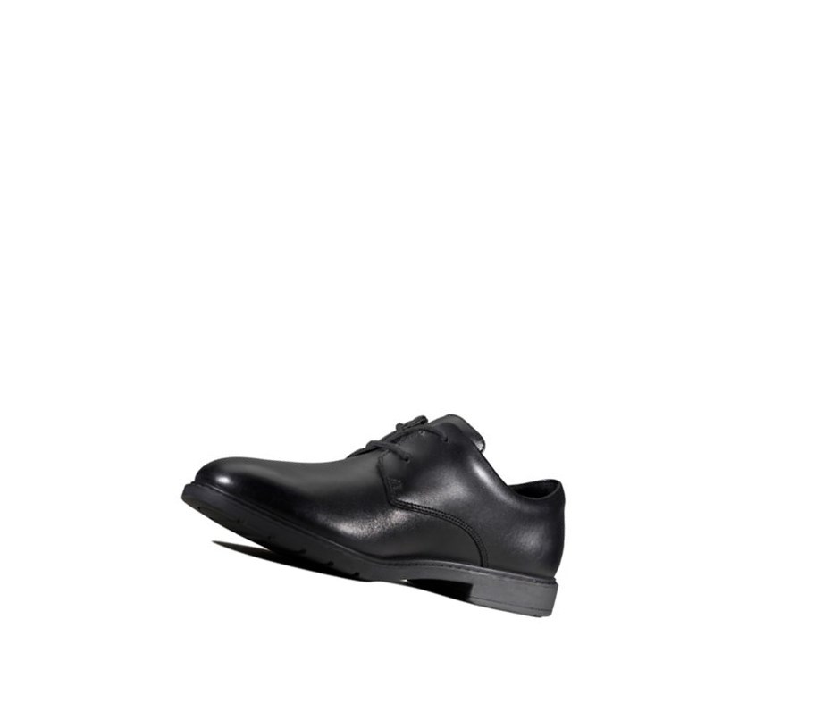 Zapatos Escolares Clarks Scala Loop Cuero Niño Negras | USKH-98205