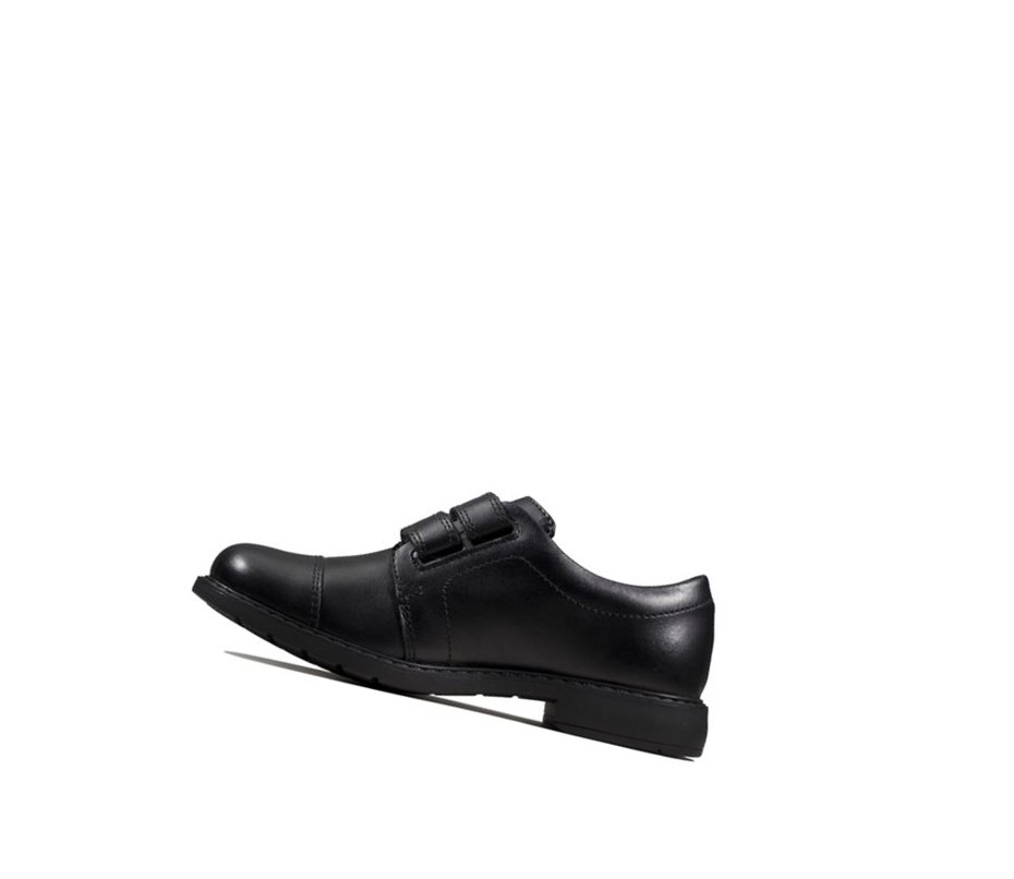 Zapatos Escolares Clarks Scala Skye Cuero Niña Negras | MIGX-79310