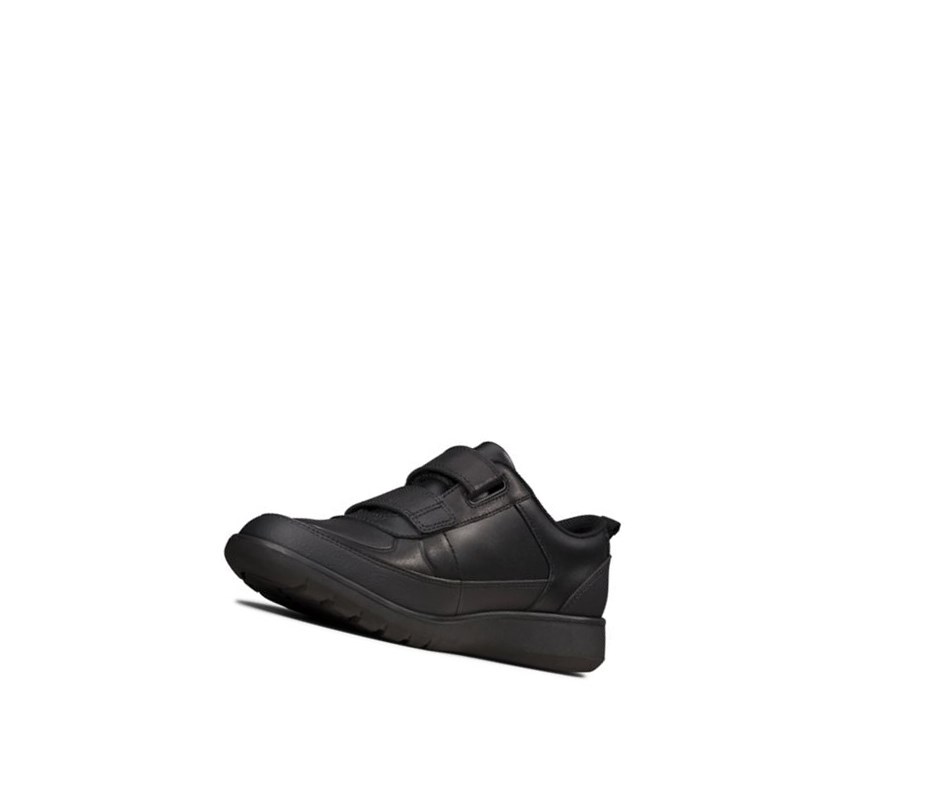 Zapatos Escolares Clarks Scape Flare Cuero Niña Negras | GAMZ-37842