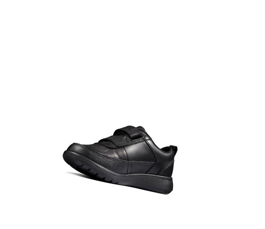 Zapatos Escolares Clarks Scape Flare Cuero Niña Negras | LFKI-20781