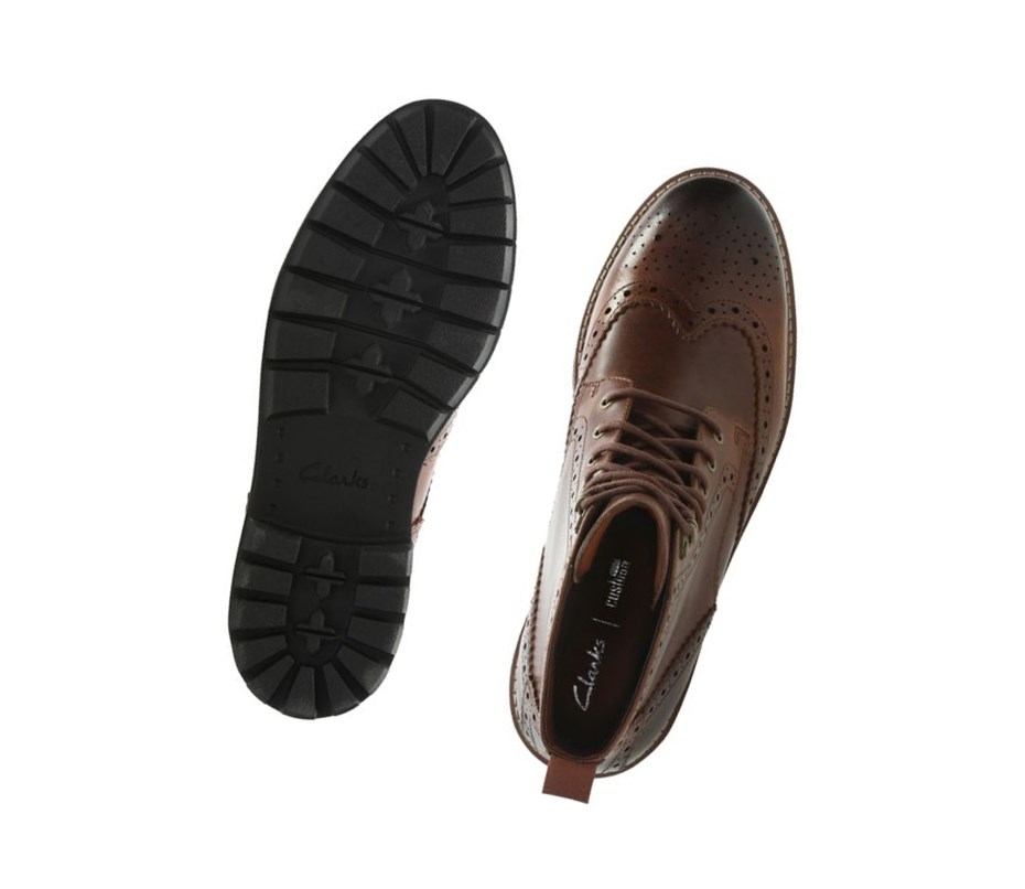 Zapatos Outdoor Clarks Batcombe Lord Cuero Hombre Marrones Oscuro | VKSN-76548