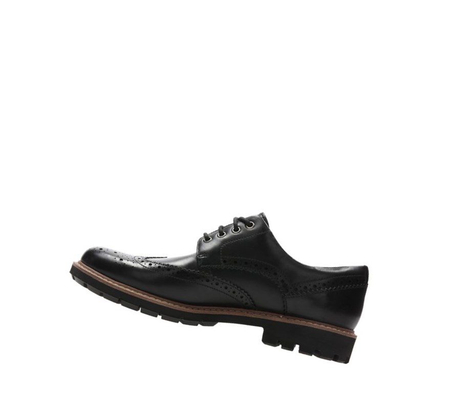 Zapatos Piel Clarks Batcombe Wing Cuero Hombre Negras | IBGO-12908