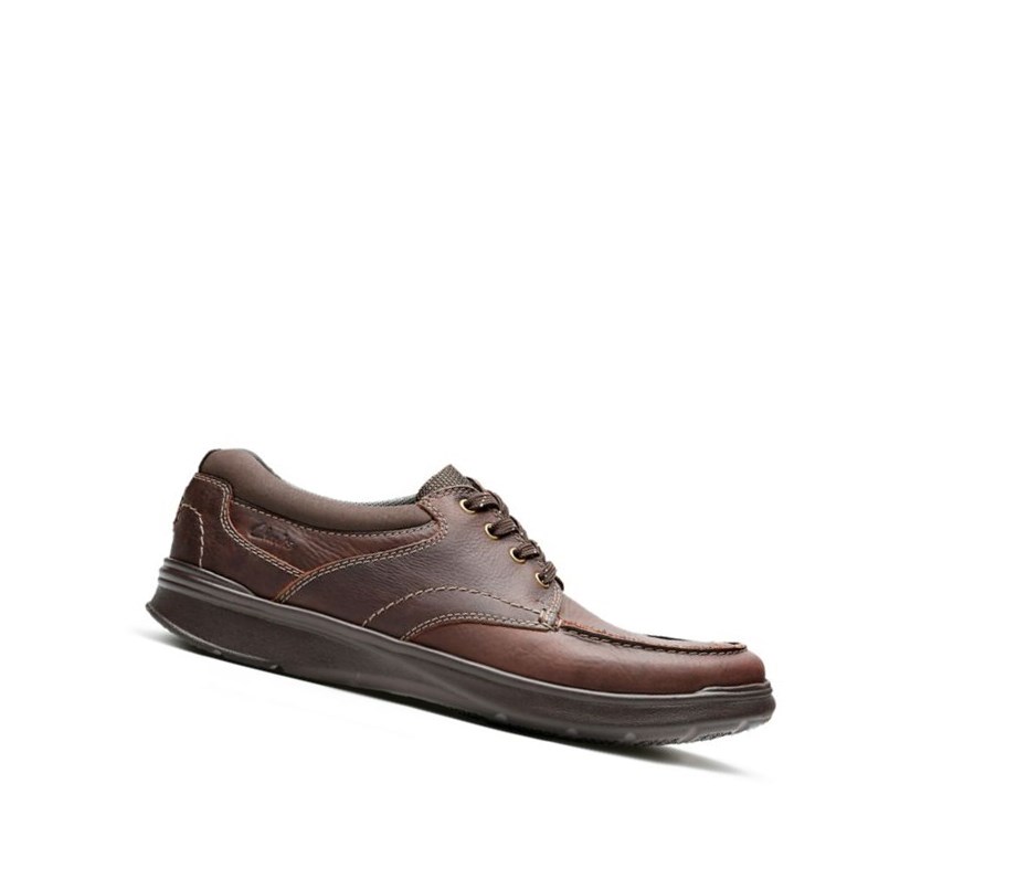 Zapatos Piel Clarks Cotrell Edge Oily Cuero Anchos Fit Hombre Marrones | CHXA-29105