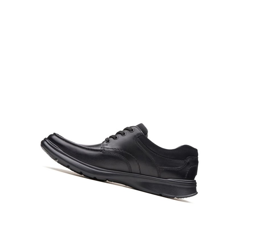 Zapatos Piel Clarks Cotrell Edge Smooth Cuero Hombre Negras | YSOH-72830