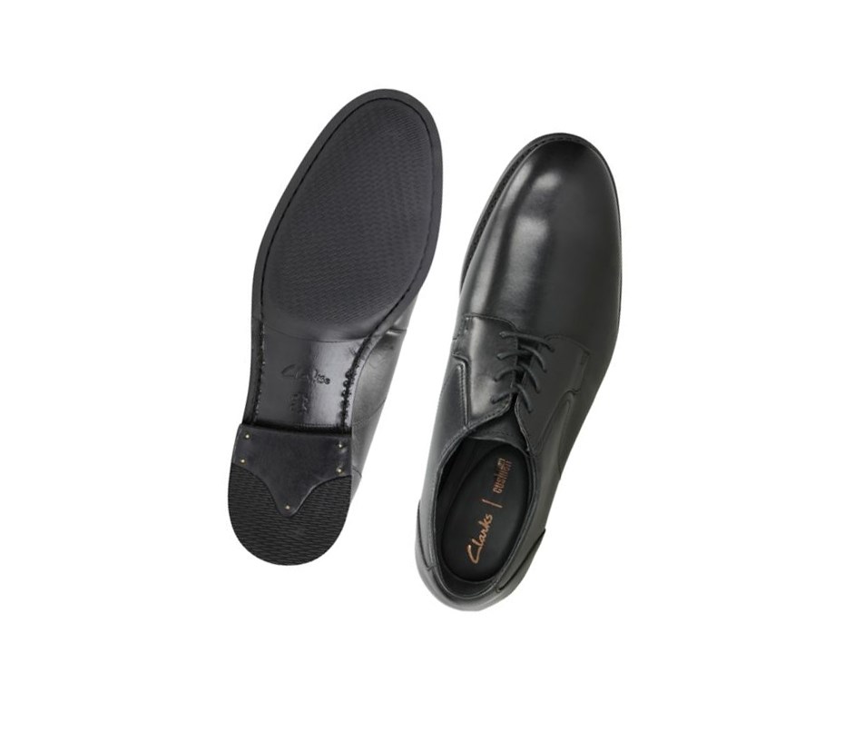 Zapatos Piel Clarks Edward Plain Cuero Hombre Negras | IHVD-69528