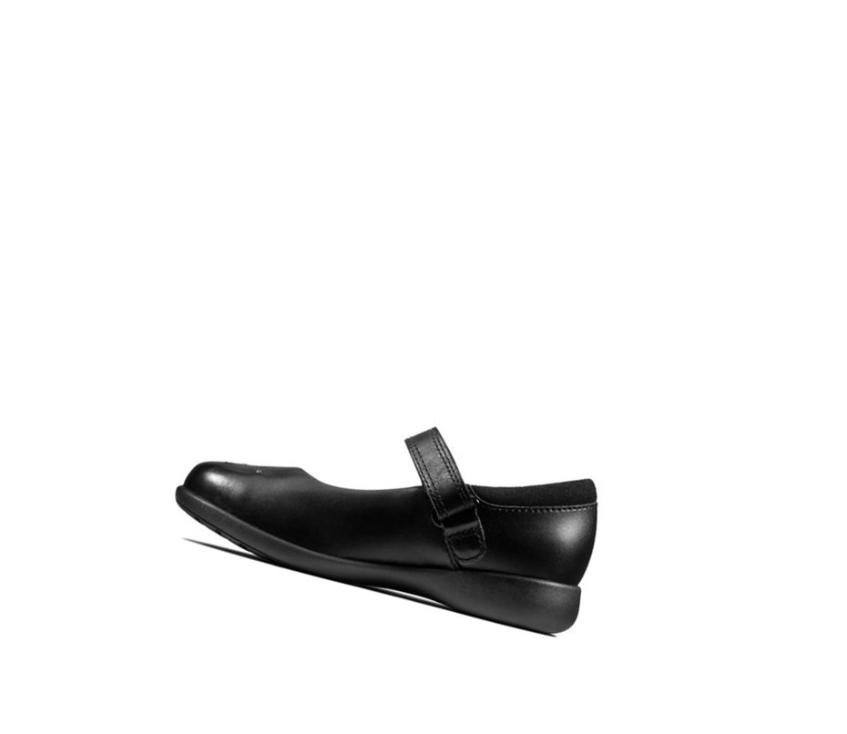 Zapatos Piel Clarks Etch Spark Cuero Niña Negras | RQYM-18562