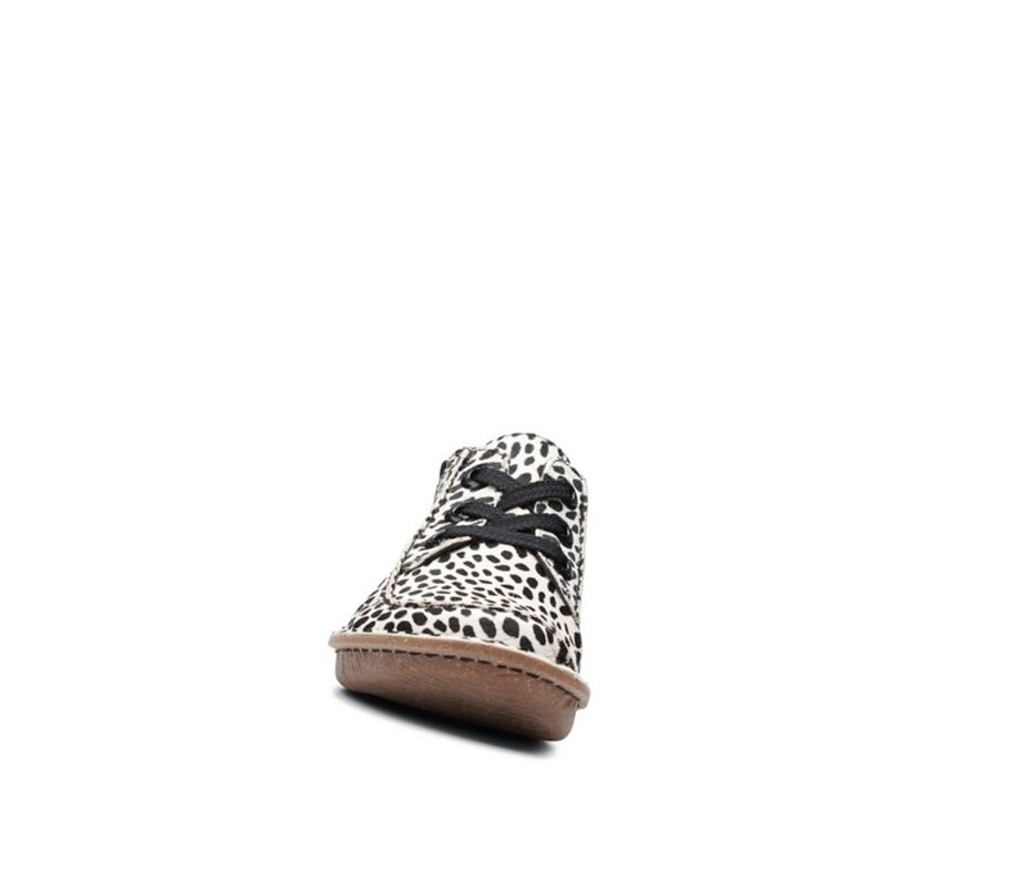 Zapatos Piel Clarks Funny Dream Cuero Mujer Blancas Negras | ZQWD-23817