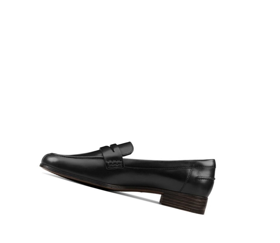 Zapatos Piel Clarks Hamble Cuero Anchos Fit Mujer Negras | EWBI-91576