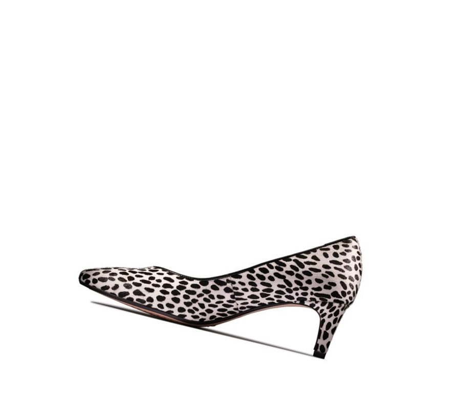 Zapatos Piel Clarks Laina 55 Court Print Cuero Mujer Leopardo | QZEY-84297