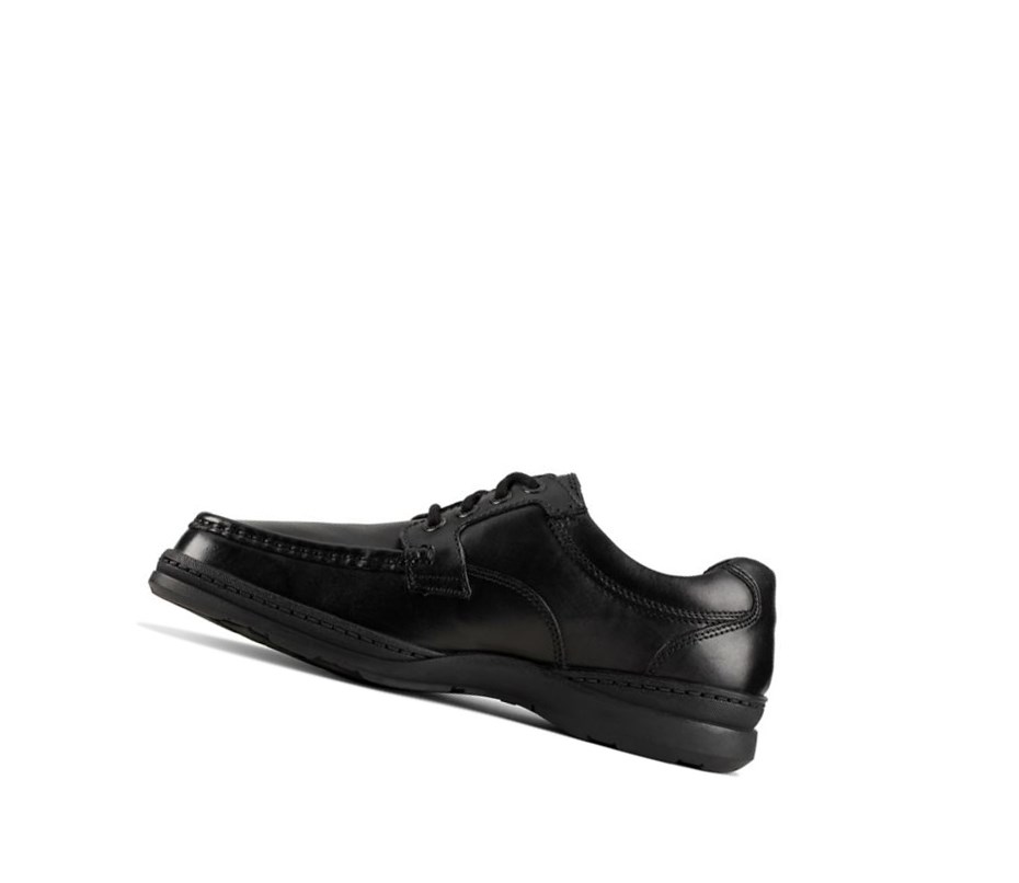 Zapatos Piel Clarks Line Day Cuero Hombre Negras | ZQTD-46953