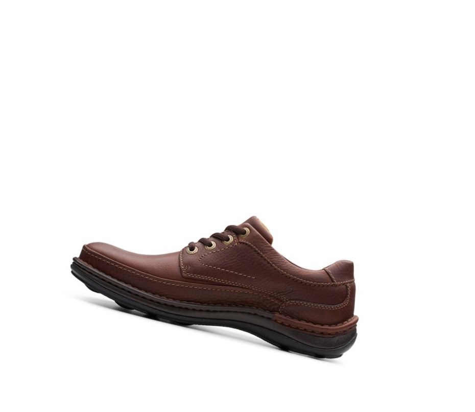 Zapatos Piel Clarks Nature Three Cuero Hombre Marrones Oscuro | UKXQ-14825