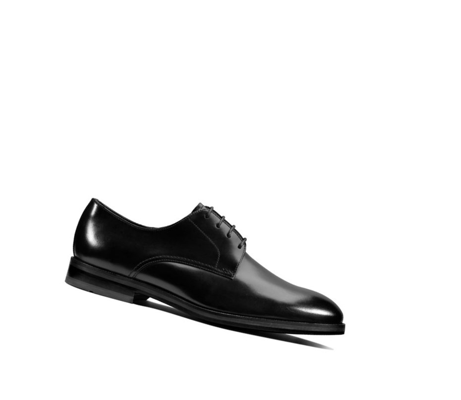 Zapatos Piel Clarks Oliver Encaje Cuero Anchos Fit Hombre Negras | XDNJ-62518