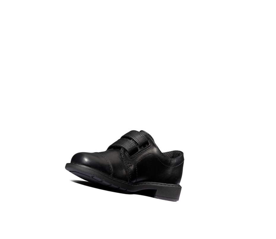 Zapatos Piel Clarks Scala Skye Cuero Niño Negras | KOIX-18320