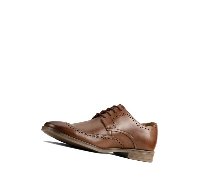 Zapatos Piel Clarks Stanford Limit Cuero Hombre Marrones | ZAQG-25079