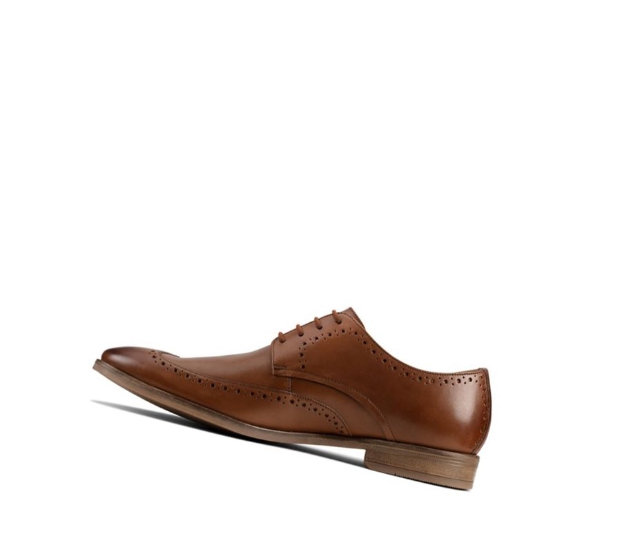 Zapatos Piel Clarks Stanford Limit Cuero Hombre Marrones | ZAQG-25079