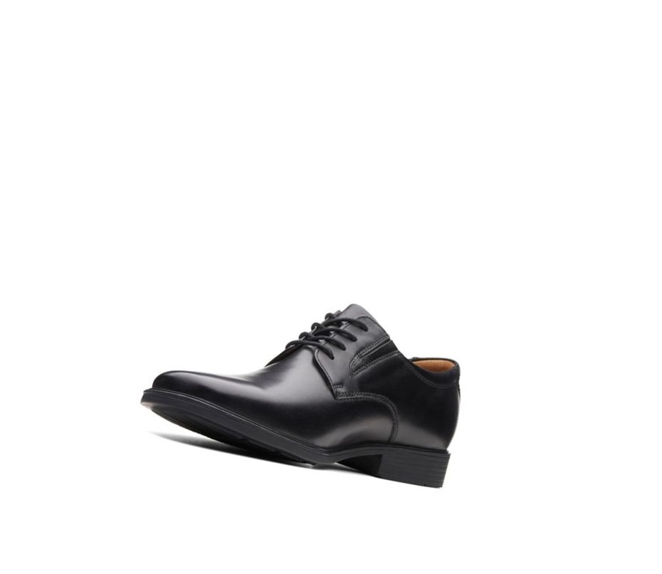 Zapatos Piel Clarks Tilden Plain Cuero Hombre Negras | PADN-18670